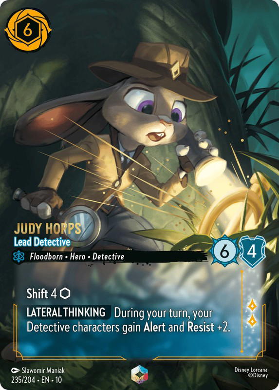 Disney Lorcana Disney Lorcana Judy Hopps Lead Detective Enchanted [235/204] Whispers in the Well (EN)
