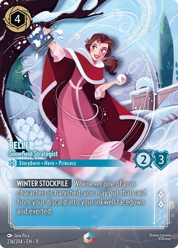 Disney Lorcana Disney Lorcana Belle Snowfield Strategist Enchanted [236/204] Winterspell (EN)