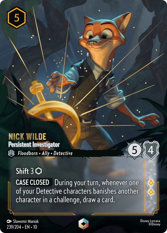 Disney Lorcana Disney Lorcana Nick Wilde Persistent Investigator Enchanted [239/204] Whispers in the Well (EN)