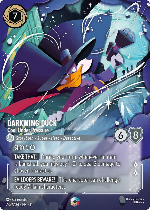 Disney Lorcana Disney Lorcana Darkwing Duck Cool Under Pressure Enchanted [239/204] Winterspell (EN)