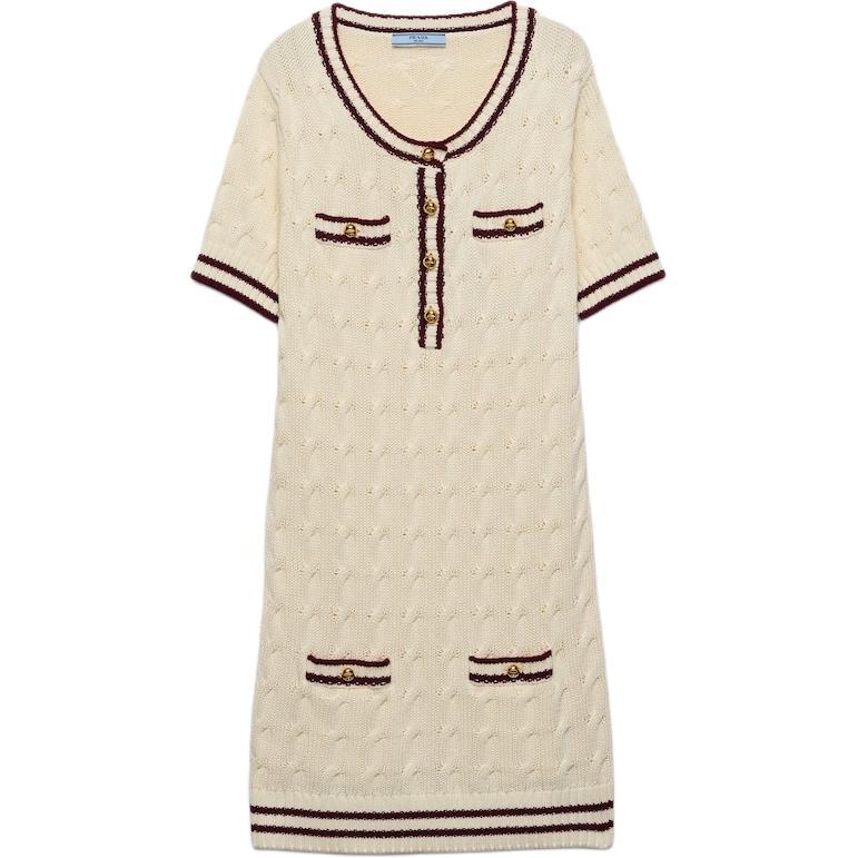 Prada Prada Round neck Knitted Cotton Mini Dress