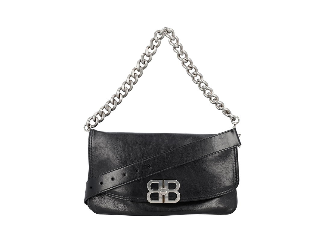 Balenciaga Balenciaga Bb Soft Large Flap Bagblack Domesticated Calf Leather FW23