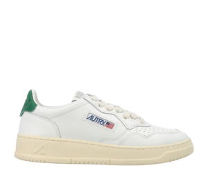 Buy Autry Medalist Low Sneakers In White And Green Leather at Sasom – Authentic and Ready to Ship