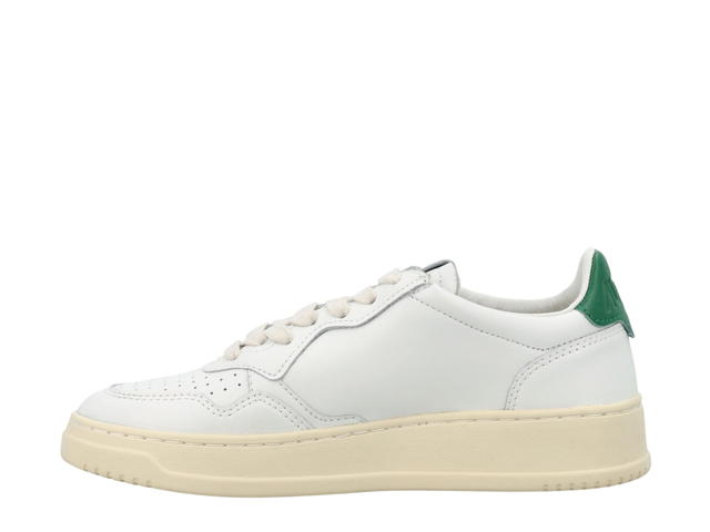 Autry Autry Medalist Low Sneakers In White And Green Leather - view 3
