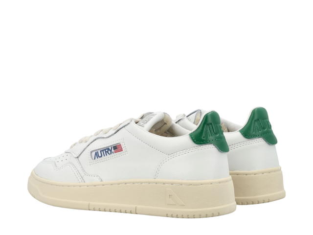 Autry Autry Medalist Low Sneakers In White And Green Leather - view 4