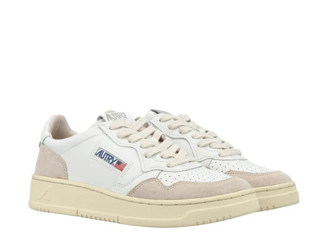 Autry Autry Medalist Low Sneakers In Suede And Leather Color White - view 2