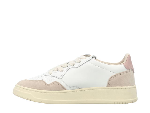 Autry Autry Medalist Low Sneakers In Suede And Leather Color White And Pink (W) - view 3