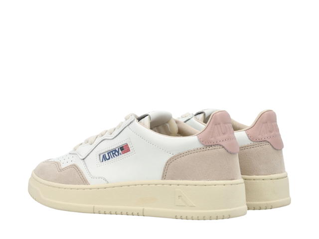 Autry Autry Medalist Low Sneakers In Suede And Leather Color White And Pink (W) - view 4