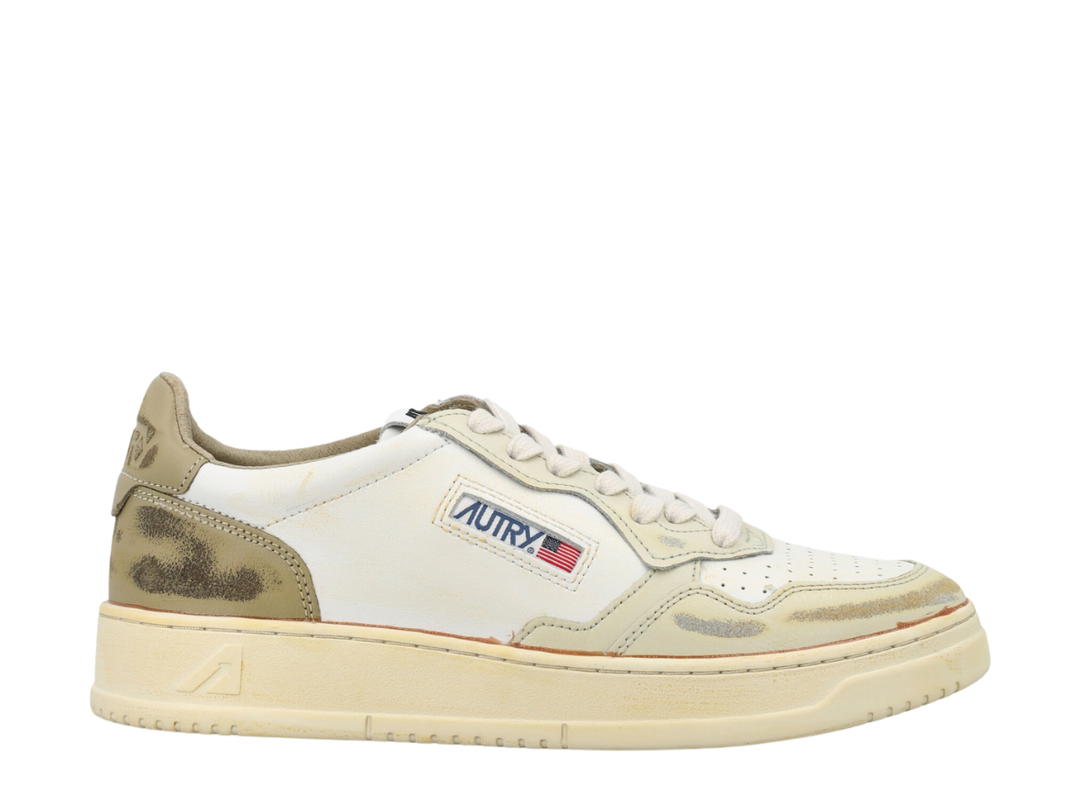 Autry Autry Super Vintage Medalist Low Sneaker White Beige Khaki