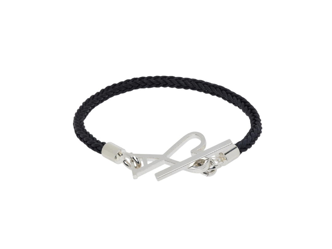 Ami Paris Ami Paris Black Silver Ami de Cœur Cord Bracelet