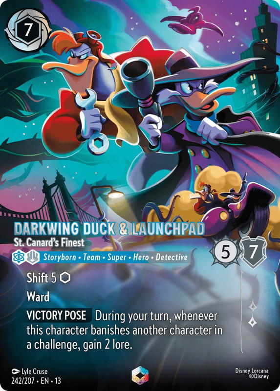Disney Lorcana Disney Lorcana Darkwing Duck & Launchpad St. Canard's Finest Enchanted [242/207] Attack of the Vine! (EN)