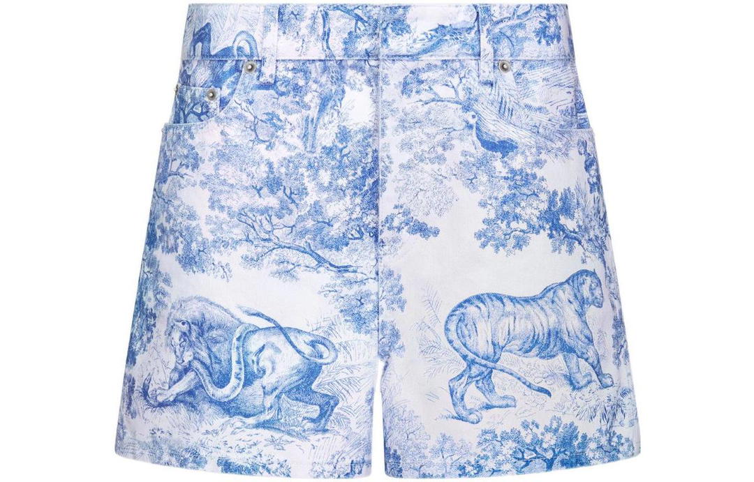 Dior Dior Quarterly New Products Denim Shorts Women's Blue