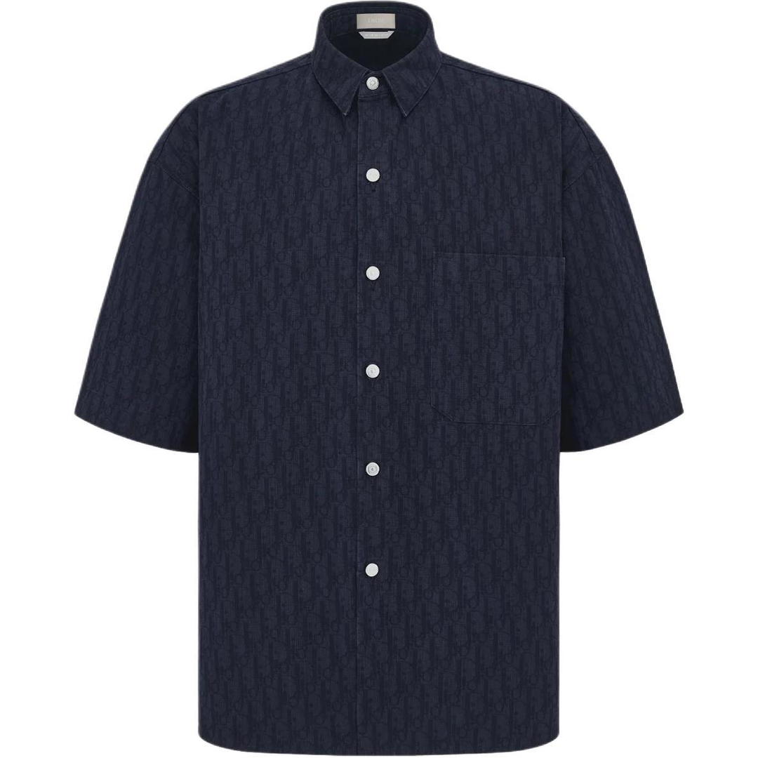 Dior Dior Quarterly New Products Shirts Men Marine Blue