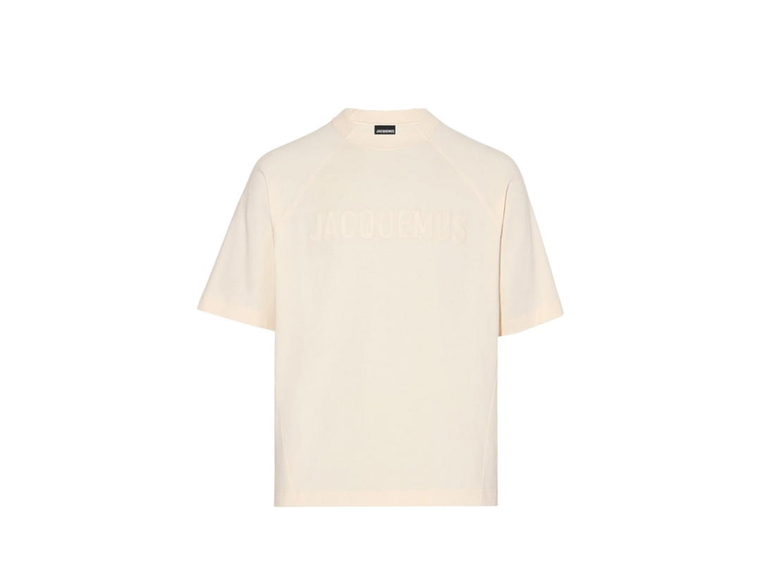 Jacquemus Jacquemus Le Typo Raglan Logo T-Shirt Light Beige