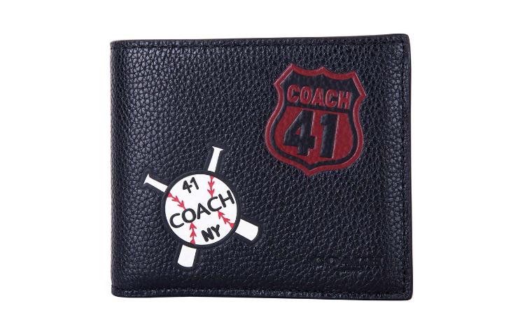 Coach Coach Leather Wallet Men's Black