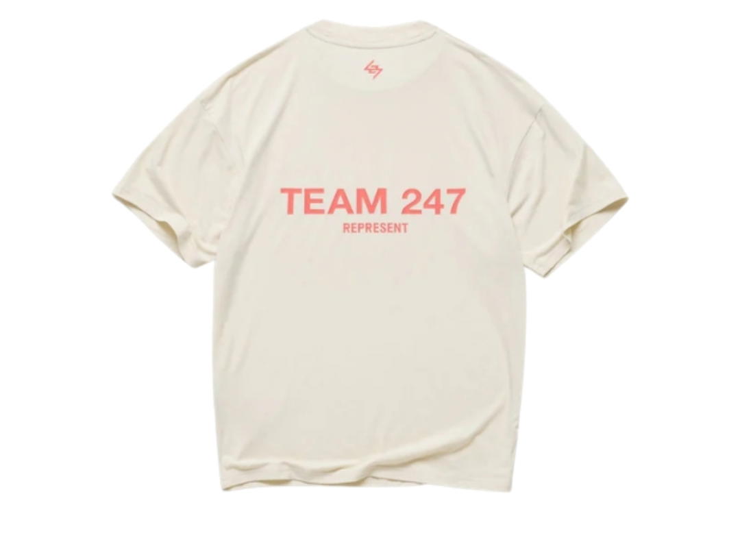 Represent Represent Team 247 Oversized T-Shirt Cream