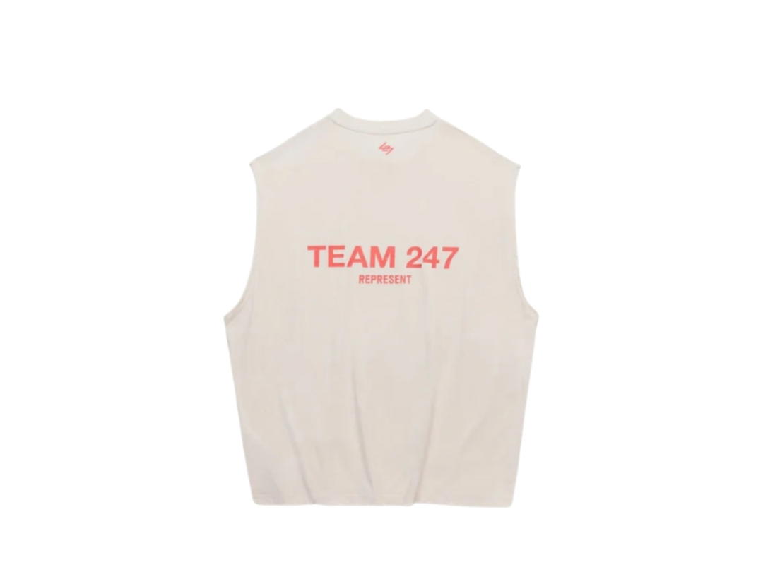 Represent Represent Team 247 Oversized Tank Cream