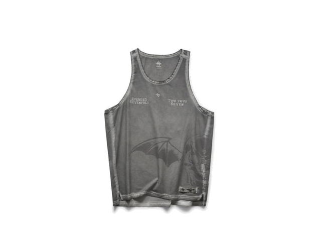 Represent Represent 247 x Avenged Ghost Singlet Sevenfold Death Bat Washed Grey - view 1