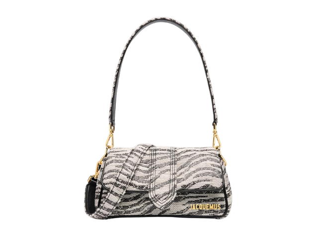 Jacquemus Jacquemus Le Petit Bambimou In Lambskin With Gold Metal Logo Hardware Black And White Zebra - view 1