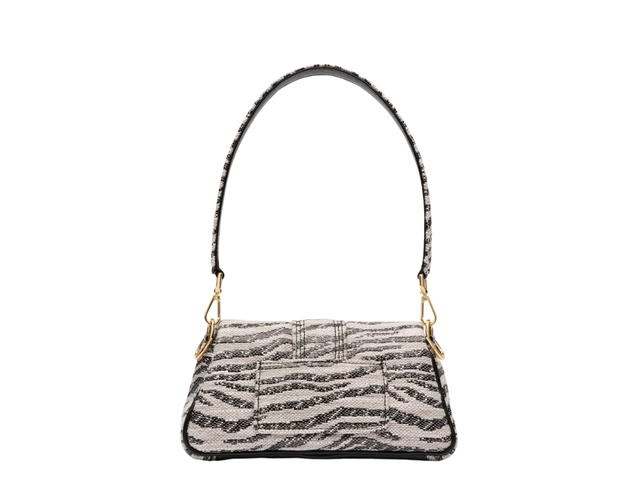 Jacquemus Jacquemus Le Petit Bambimou In Lambskin With Gold Metal Logo Hardware Black And White Zebra - view 2
