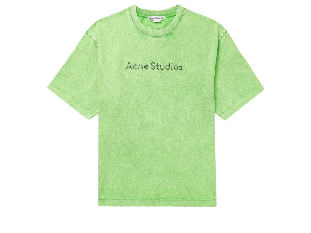 Acne Studios Acne Studios Relaxed Fit Logo T-Shirt Green
