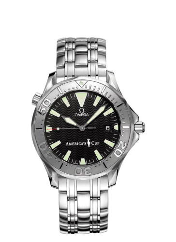 Omega Omega Seamaster Diver 300M Automatic 41 Stainless Steel / White Gold / Black / Bracelet / America's Cup