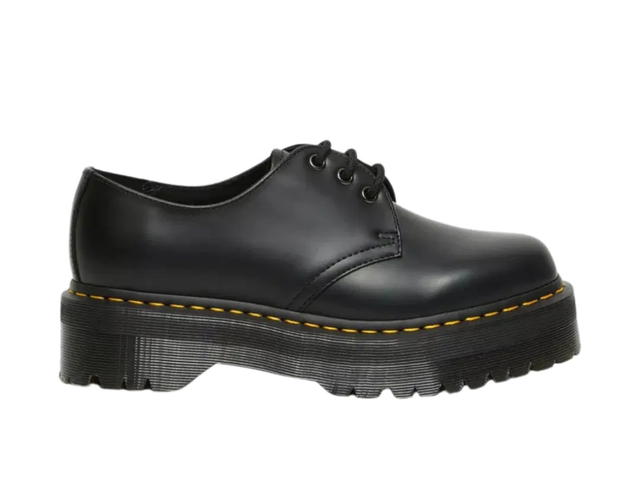 Dr. Martens Dr. Martens 1461 Quad Platform Polished Smooth Black - view 1