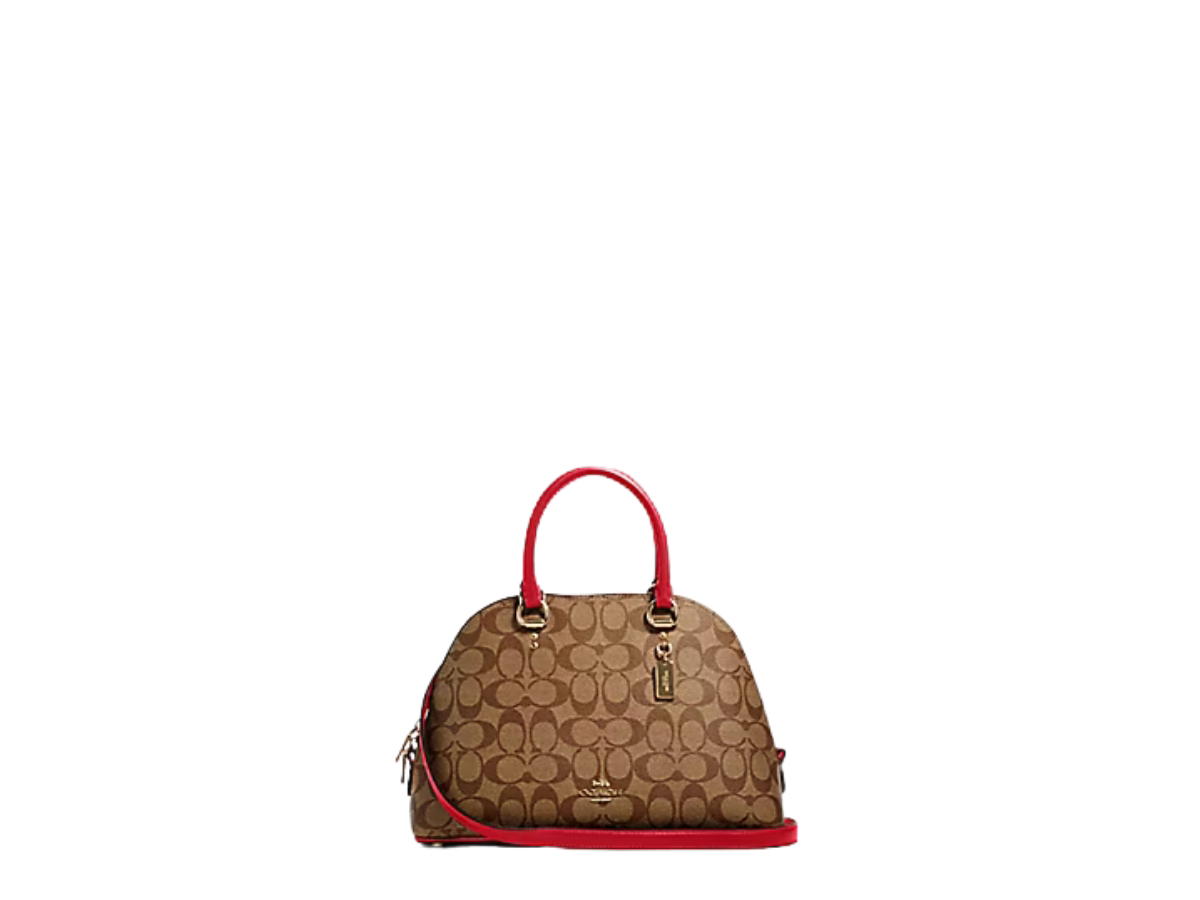 Coach Coach Katy Satchel Khaki Electric Pink