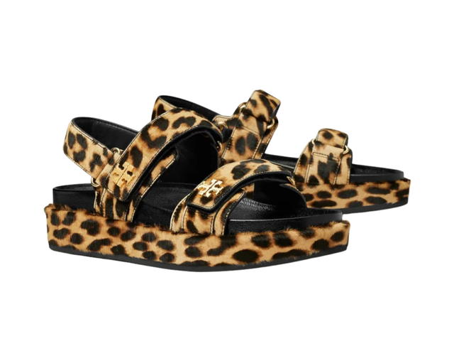 Tory Burch Tory Burch Kira Leopard Sandals Sand Beige Multicolor (Women's) - view 2