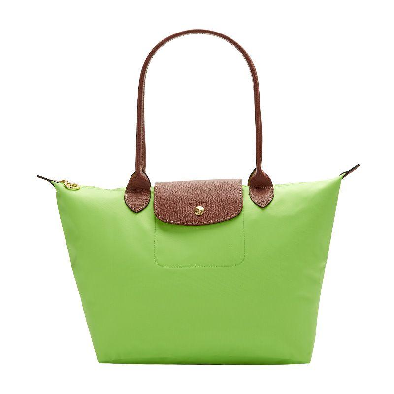 Longchamp Longchamp Le Pliage Cow Leather Dumpling Bag Handbag Shoulder Bag Women's Green