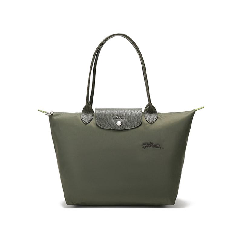 Longchamp Longchamp Le Pliage Green Eco Friendly Canvas Dumpling Bag Handbag Shoulder Bag Women's Forest Green
