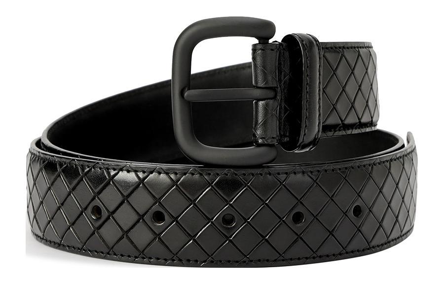 Bottega Veneta Bottega Veneta Square Decoration Pin Buckle Unisex Black 4CM