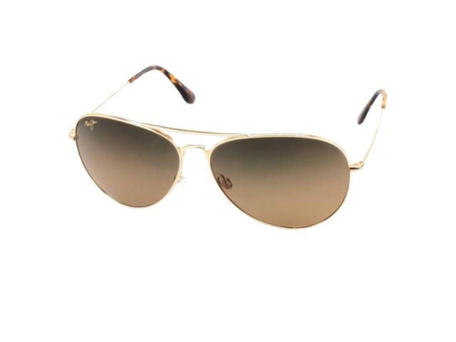 Maui Jim Maui Jim Mavericks 264 16 In Gold Pure Titanium Frame With Brown Lenses - view 1