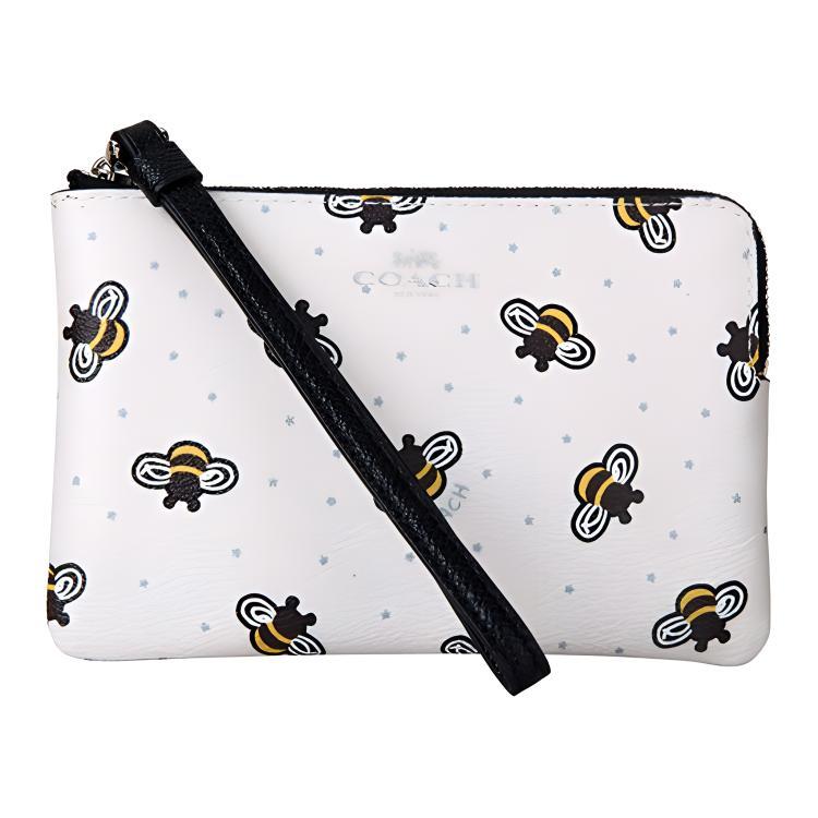 Coach Coach Leather Clutch Regular Women's White