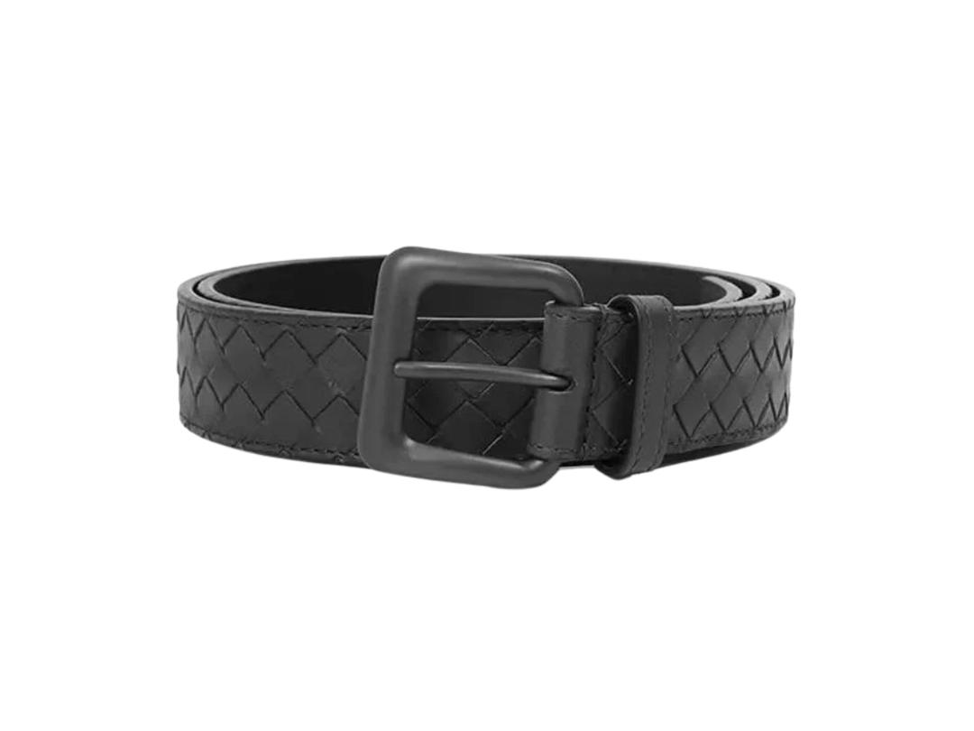Bottega Veneta Bottega Veneta Intrecciato Leather Belt Black