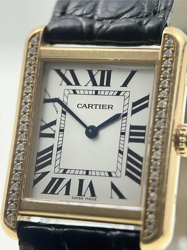 Cartier Cartier Tank Solo 24mm 18k Yellow Gold Diamond Bezel - view 2