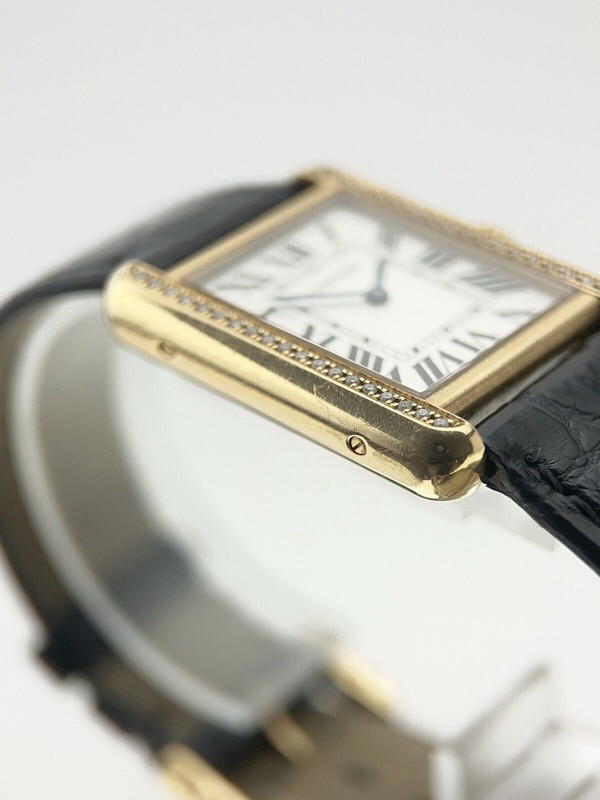 Cartier Cartier Tank Solo 24mm 18k Yellow Gold Diamond Bezel - view 3