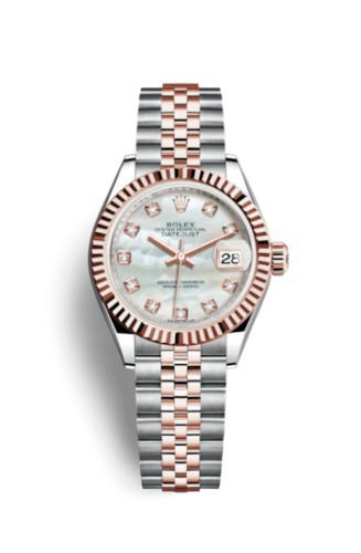 Rolex Rolex Lady-Datejust 28 Rolesor Rose Fluted / Jubilee / MOP