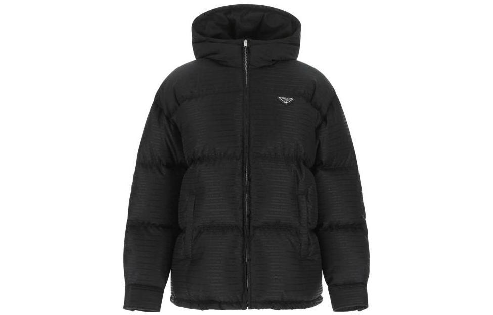 Prada Prada Zip Up Padded Jacket Black