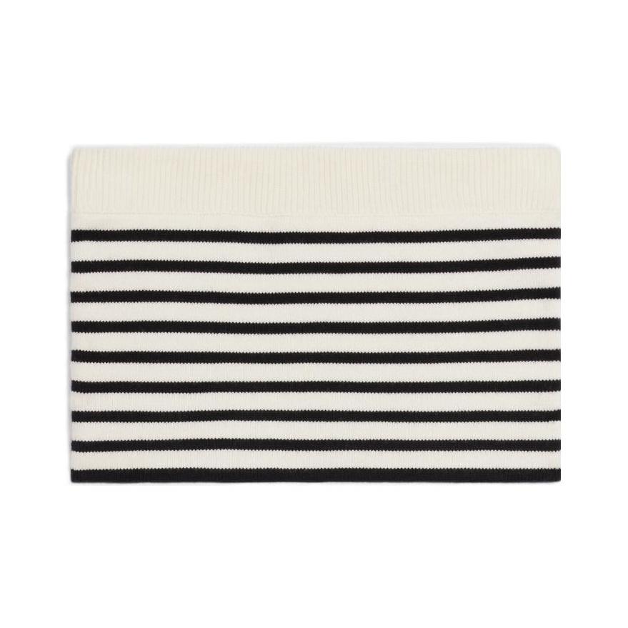 Celine CELINE SS22 Women's Striped Print Fitted Crop Top White