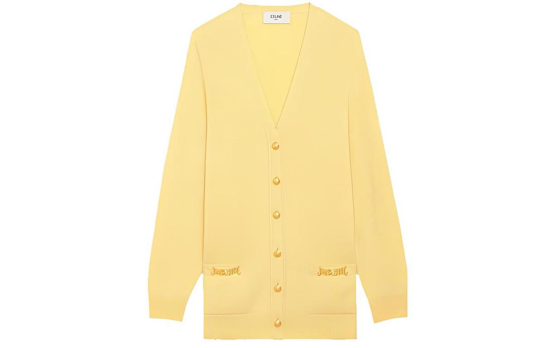 Celine Celine Loose Fit Knitwear Women's Yellow