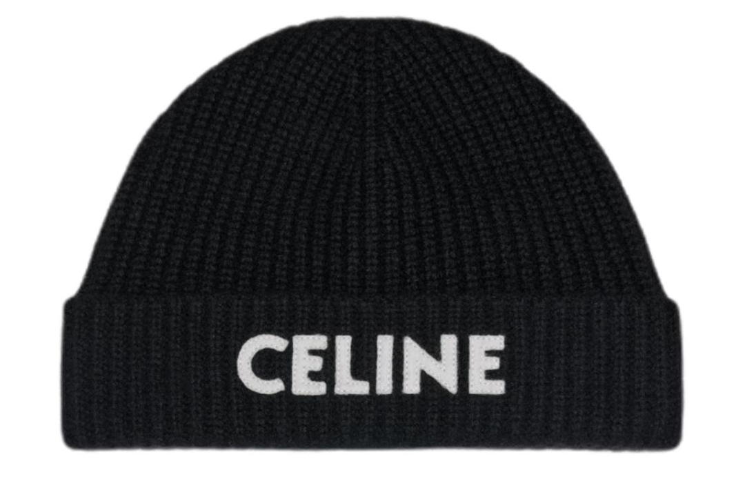 Celine Celine Cashmere Embroidered Knit Beanie