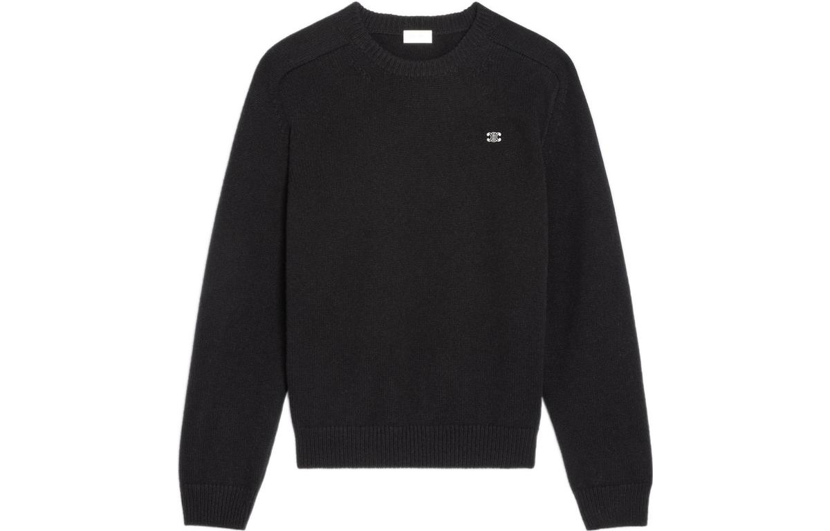 Celine CELINE Triomphe Crew Neck Sweater In Wool And Cashmere