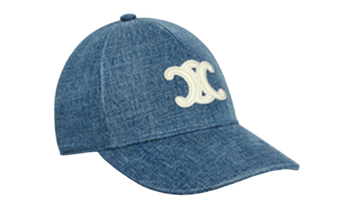 Celine CELINE Triomphe Baseball Cap In Denim Union Wash