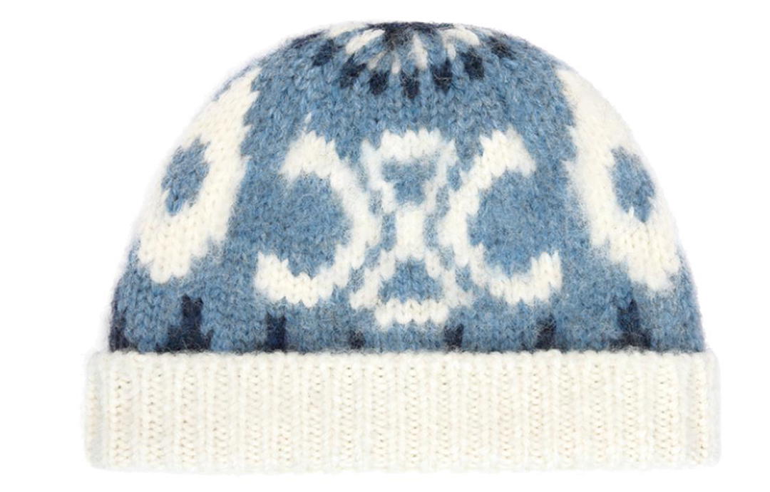 Celine Celine Beanie In Triomphe Fair Isle Wool
