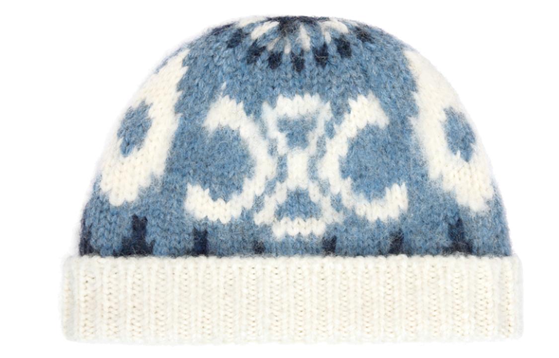 Celine Celine Beanie In Triomphe Fair Isle Wool