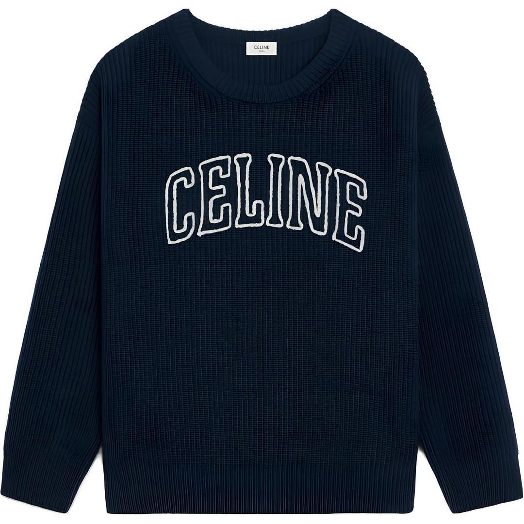 Celine Celine Oversized Sweater In Ribbed Wool