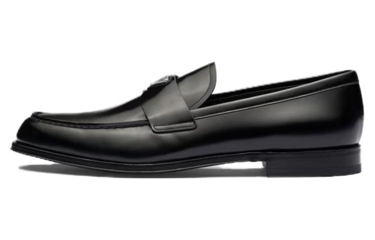 Prada Prada Triangle logo Leather Loafers