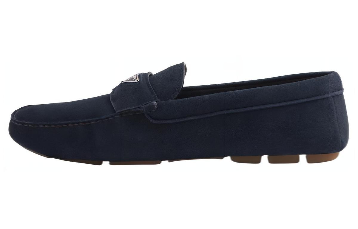 Prada Prada Triangle-logo Suede Loafers