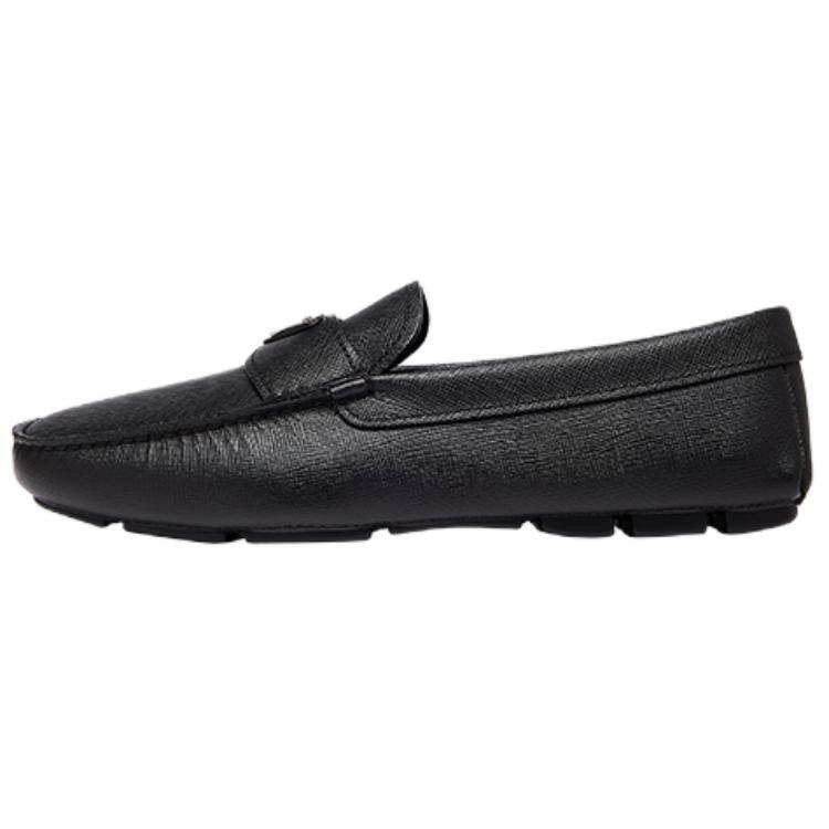 Prada Prada Triangle-logo Leather Loafers